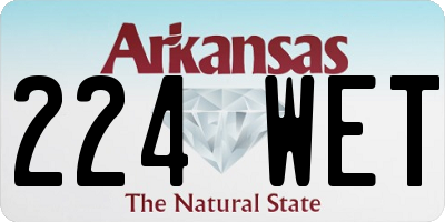 AR license plate 224WET