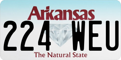 AR license plate 224WEU