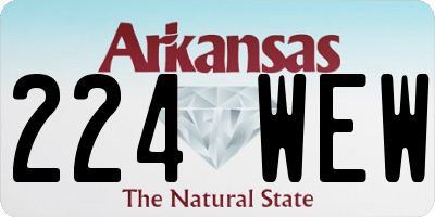 AR license plate 224WEW