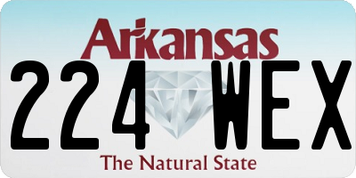 AR license plate 224WEX