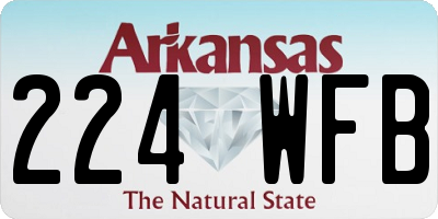 AR license plate 224WFB