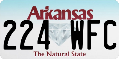 AR license plate 224WFC