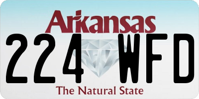 AR license plate 224WFD