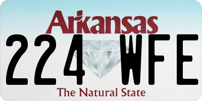 AR license plate 224WFE
