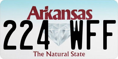 AR license plate 224WFF