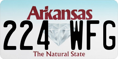 AR license plate 224WFG