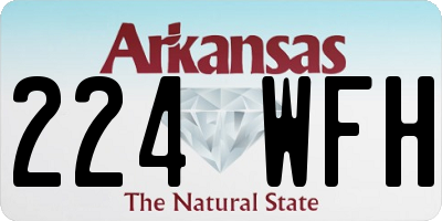 AR license plate 224WFH