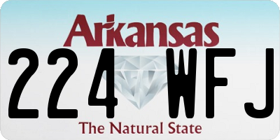AR license plate 224WFJ