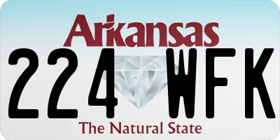AR license plate 224WFK