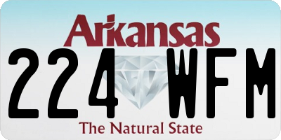 AR license plate 224WFM