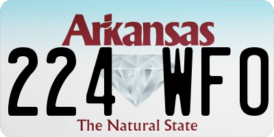 AR license plate 224WFO