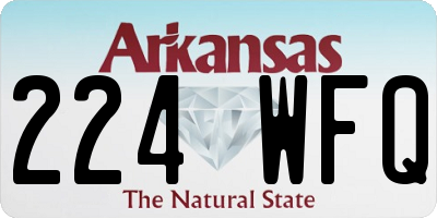 AR license plate 224WFQ