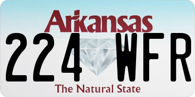 AR license plate 224WFR