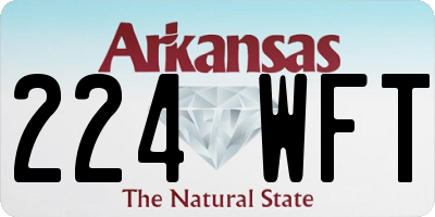 AR license plate 224WFT