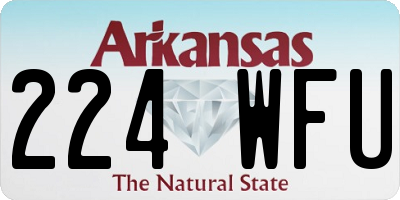 AR license plate 224WFU