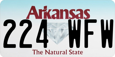 AR license plate 224WFW