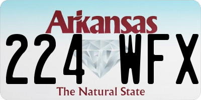 AR license plate 224WFX