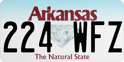 AR license plate 224WFZ
