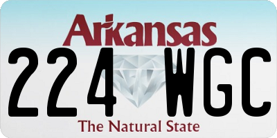 AR license plate 224WGC