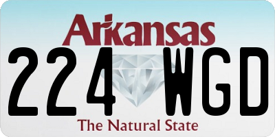 AR license plate 224WGD