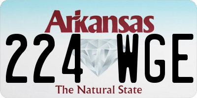 AR license plate 224WGE