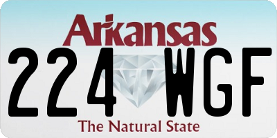 AR license plate 224WGF