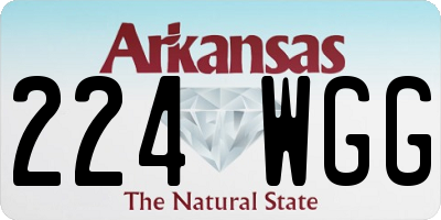 AR license plate 224WGG