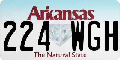 AR license plate 224WGH