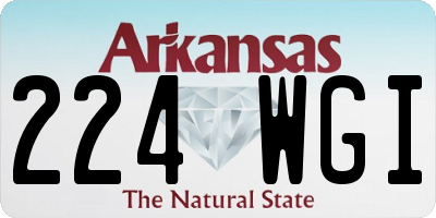 AR license plate 224WGI