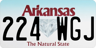 AR license plate 224WGJ