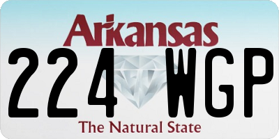 AR license plate 224WGP