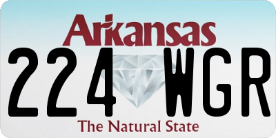 AR license plate 224WGR