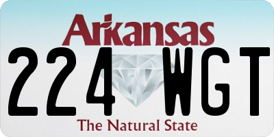 AR license plate 224WGT