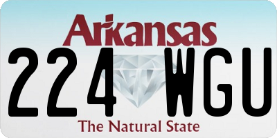 AR license plate 224WGU