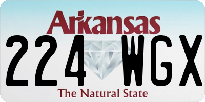 AR license plate 224WGX