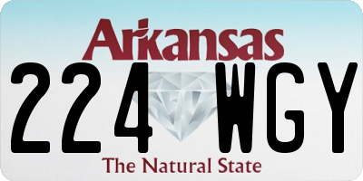 AR license plate 224WGY