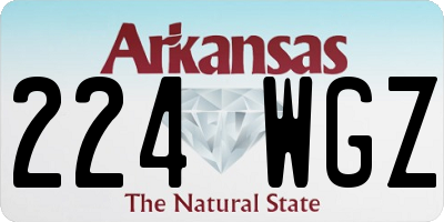 AR license plate 224WGZ
