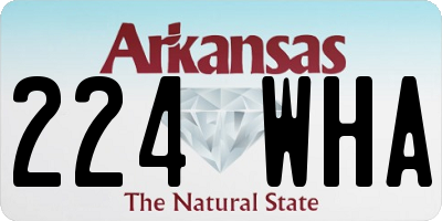 AR license plate 224WHA