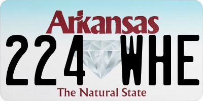 AR license plate 224WHE