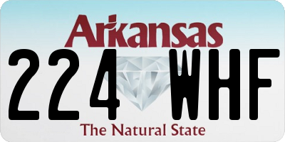AR license plate 224WHF