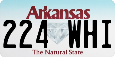 AR license plate 224WHI