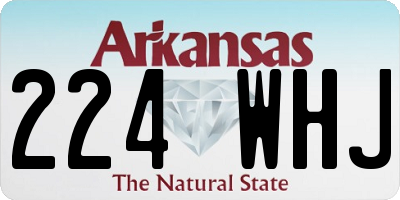 AR license plate 224WHJ