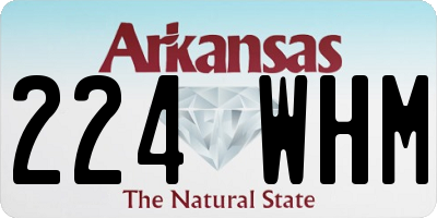 AR license plate 224WHM