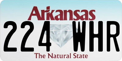 AR license plate 224WHR