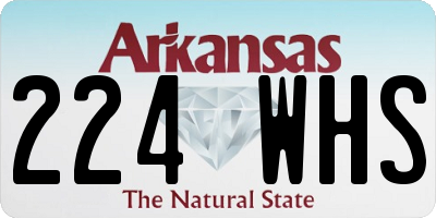 AR license plate 224WHS