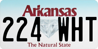 AR license plate 224WHT