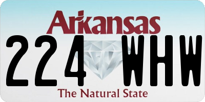 AR license plate 224WHW