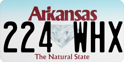 AR license plate 224WHX