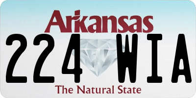 AR license plate 224WIA