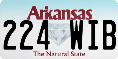 AR license plate 224WIB